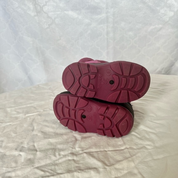 Burgundy toddler snow/rain boots - Picture 5 of 7